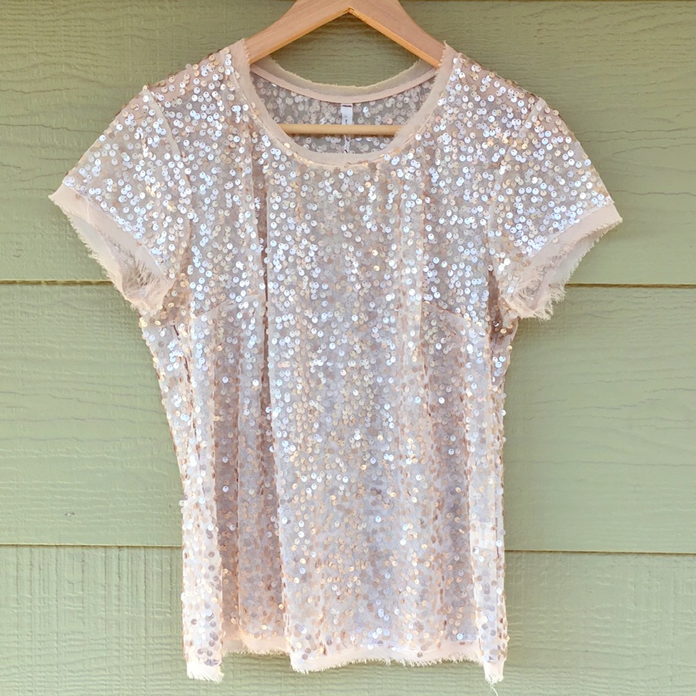 Willow and Clay Sequined Top